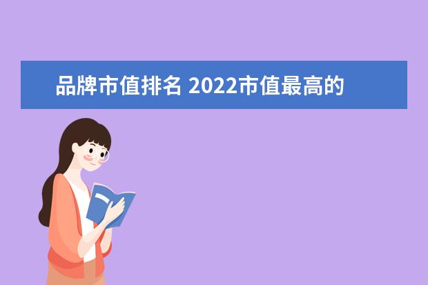 品牌市值排名 2022市值最高的公司排行榜(世界公司市值排名前十最...