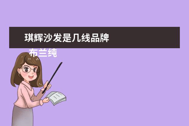 琪辉沙发是几线品牌 
  布兰纯差卡沙发是几线品牌