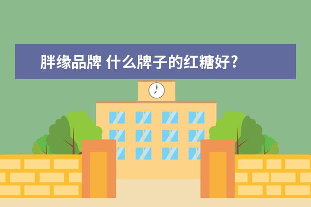 胖缘品牌 什么牌子的红糖好?