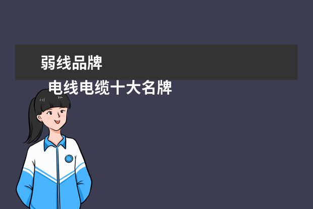 弱线品牌 
  电线电缆十大名牌2