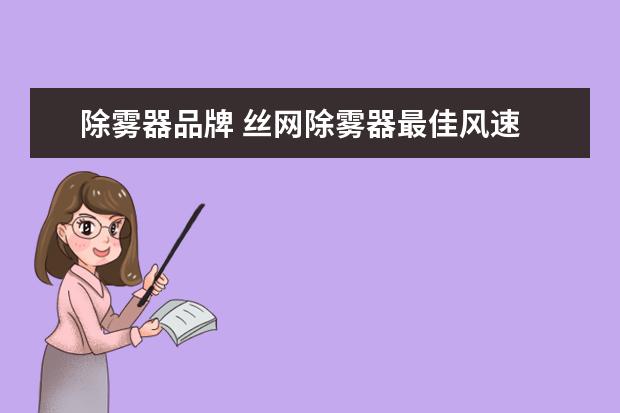 除雾器品牌 丝网除雾器最佳风速