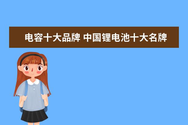 电容十大品牌 中国锂电池十大名牌