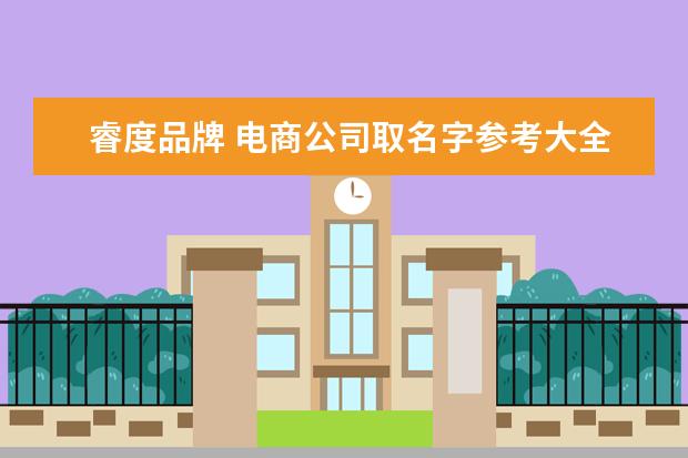 睿度品牌 电商公司取名字参考大全免费 电子商务公司起什么名...