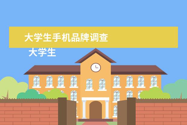 大学生手机品牌调查 
  大学生手机使用情况调查报告3
