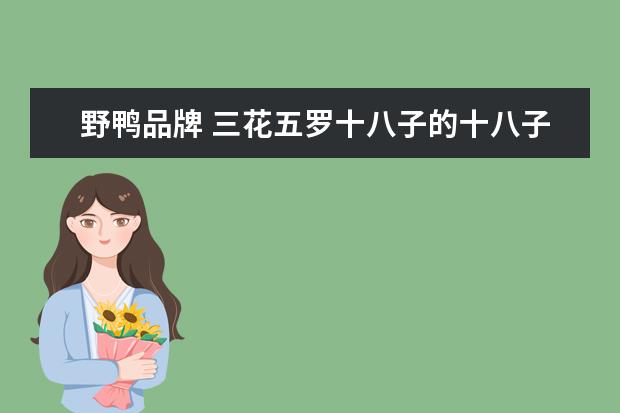 野鸭品牌 三花五罗十八子的十八子