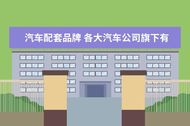 汽车配套品牌 各大汽车公司旗下有那些品牌??