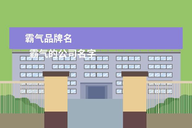 霸气品牌名 
  霸气的公司名字两个字1