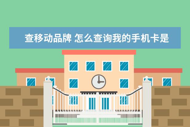 查移动品牌 怎么查询我的手机卡是什么品牌的?