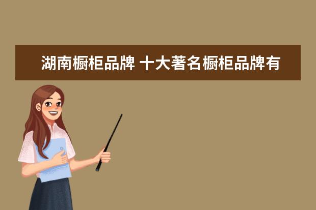 湖南橱柜品牌 十大著名橱柜品牌有哪些