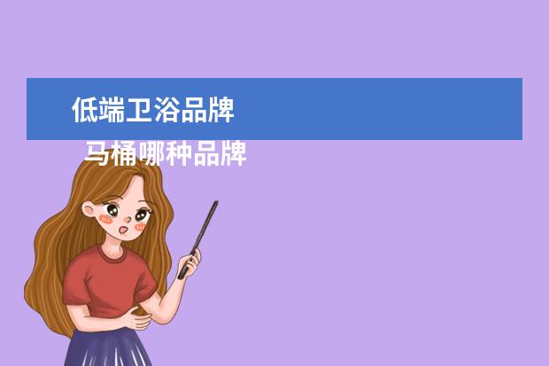 低端卫浴品牌 
  马桶哪种品牌好3
