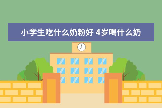 小学生吃什么奶粉好 4岁喝什么奶粉比较好