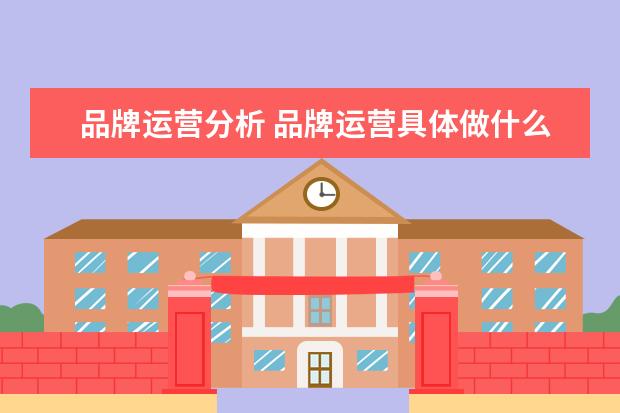 品牌运营分析 品牌运营具体做什么
