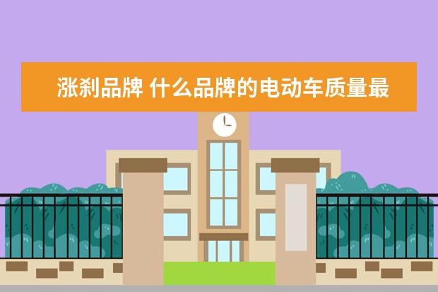 涨刹品牌 什么品牌的电动车质量最好?