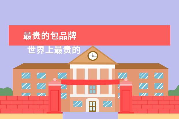最贵的包品牌 
  世界上最贵的包2