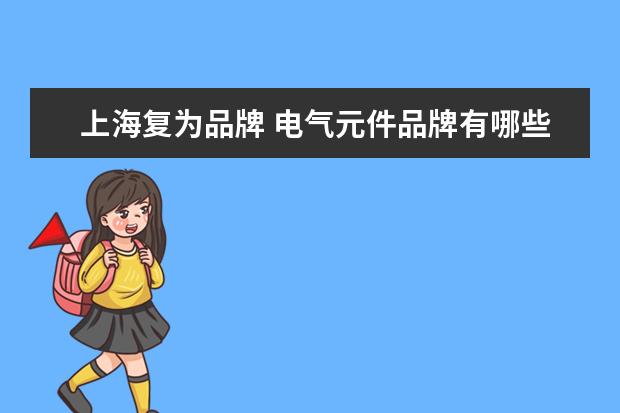 上海复为品牌 电气元件品牌有哪些