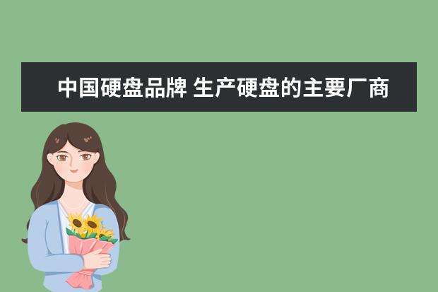 中国硬盘品牌 生产硬盘的主要厂商有哪几家