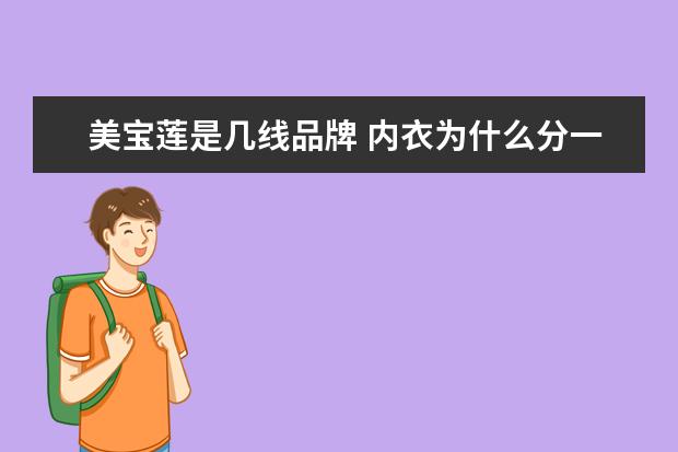 美宝莲是几线品牌 内衣为什么分一、二、三线品牌?