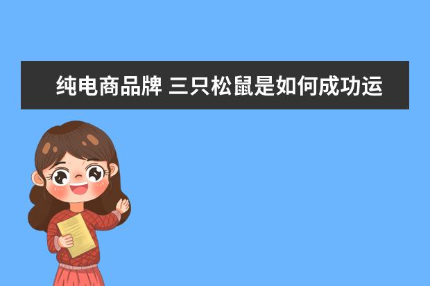 纯电商品牌 三只松鼠是如何成功运营一个纯电商品牌的?