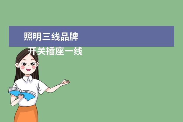 照明三线品牌 
  开关插座一线二线三线品牌