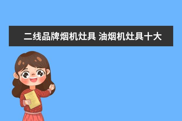 二线品牌烟机灶具 油烟机灶具十大品牌
