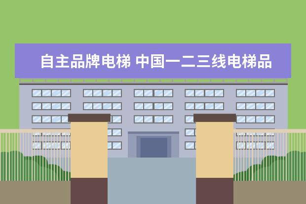 自主品牌电梯 中国一二三线电梯品牌有哪些?