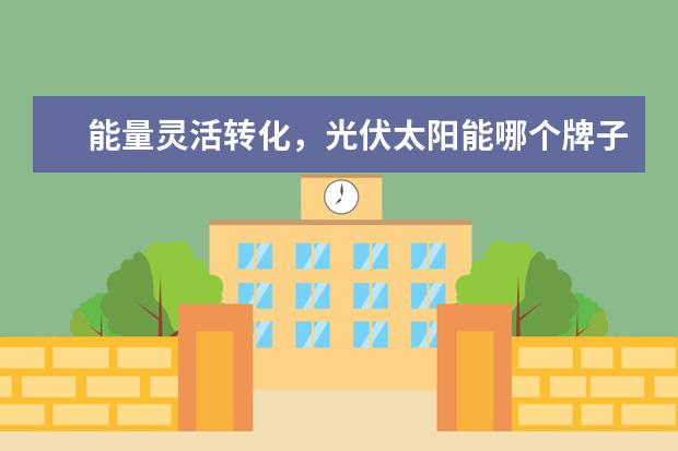 能量灵活转化，光伏太阳能哪个牌子好？