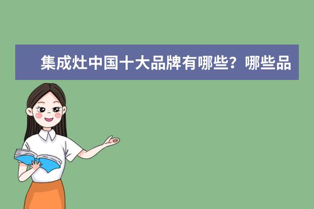 集成灶中国十大品牌有哪些？哪些品牌比较好呢？