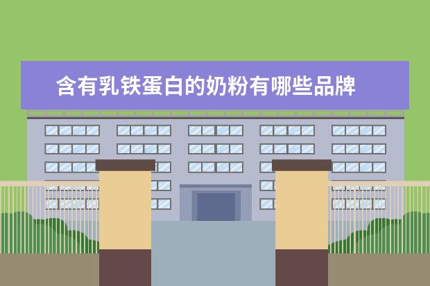 含有乳铁蛋白的奶粉有哪些品牌
