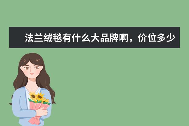 法兰绒毯有什么大品牌啊，价位多少