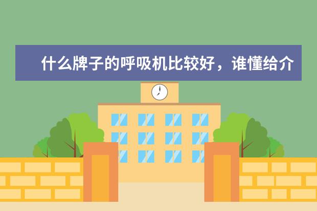 什么牌子的呼吸机比较好，谁懂给介绍一下吧！
