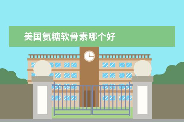 美国氨糖软骨素哪个好