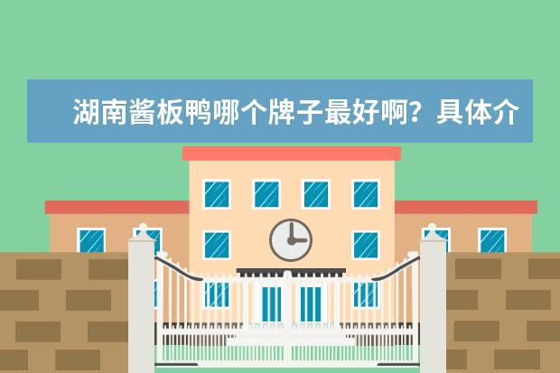 湖南酱板鸭哪个牌子最好啊？具体介绍一下啊。