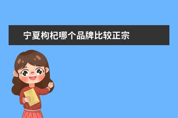宁夏枸杞哪个品牌比较正宗