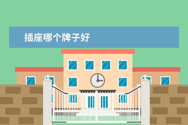 插座哪个牌子好
