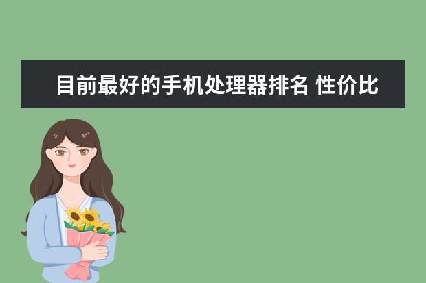 目前最好的手机处理器排名 性价比高的手机排行榜前十名 哪款手机性价比高？手机性价比排名让你一目了然