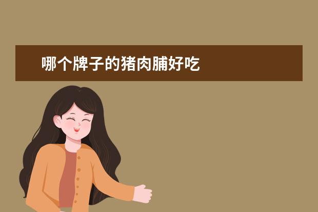哪个牌子的猪肉脯好吃