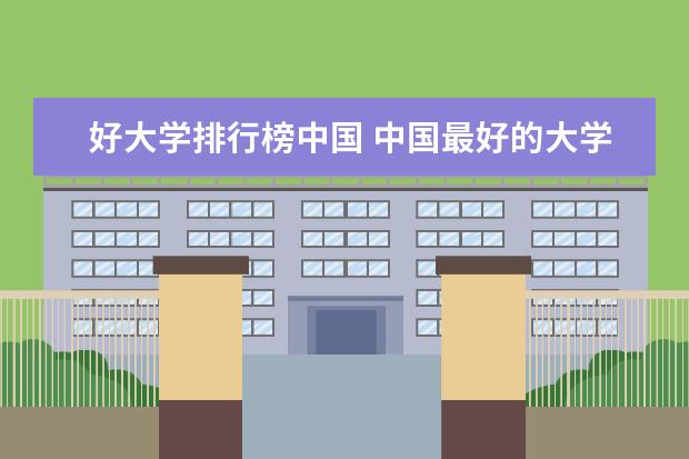 好大学排行榜中国 中国最好的大学排名表