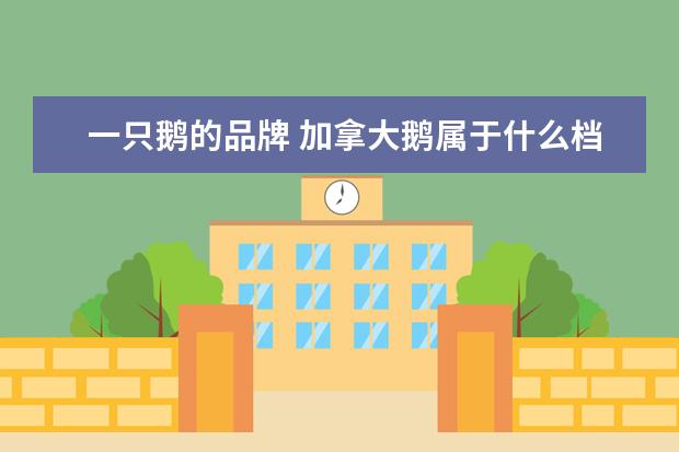 一只鹅的品牌 加拿大鹅属于什么档次的牌子?