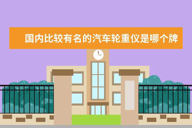 国内比较有名的汽车轮重仪是哪个牌子？
