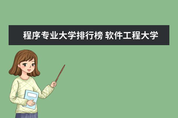 程序专业大学排行榜 软件工程大学排名