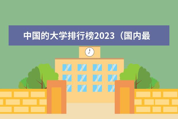 中国的大学排行榜2023（国内最好的大学排行榜前十）