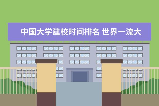 中国大学建校时间排名 世界一流大学建设高校名单
