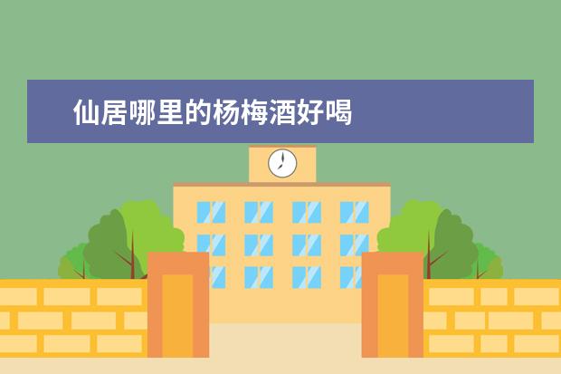 仙居哪里的杨梅酒好喝
