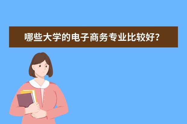 哪些大学的电子商务专业比较好？