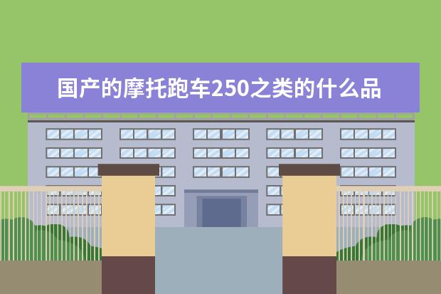 国产的摩托跑车250之类的什么品牌的比较好？求解