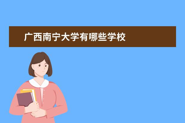 广西南宁大学有哪些学校
