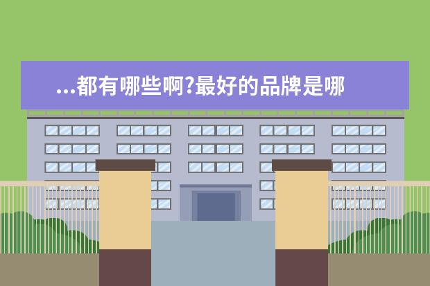 ...都有哪些啊?最好的品牌是哪个呢?我想买一个比较好的翡翠手镯...