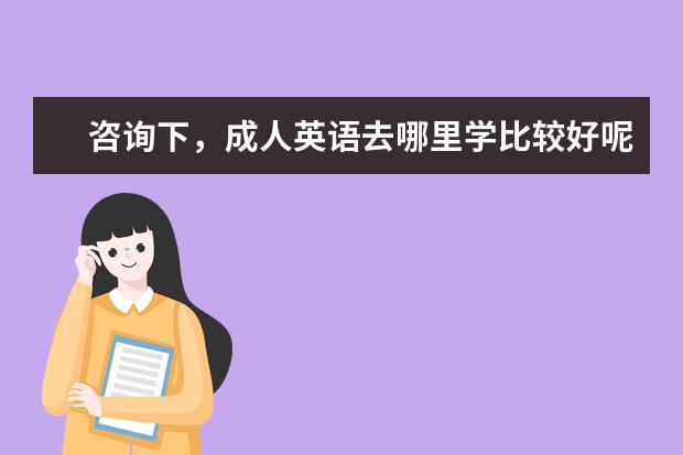 咨询下，成人英语去哪里学比较好呢？推荐下吧。