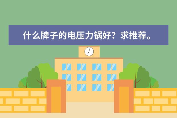 什么牌子的电压力锅好？求推荐。
