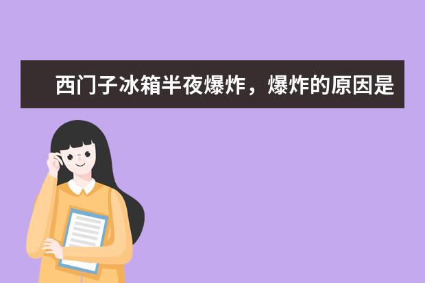 西门子冰箱半夜爆炸，爆炸的原因是什么？